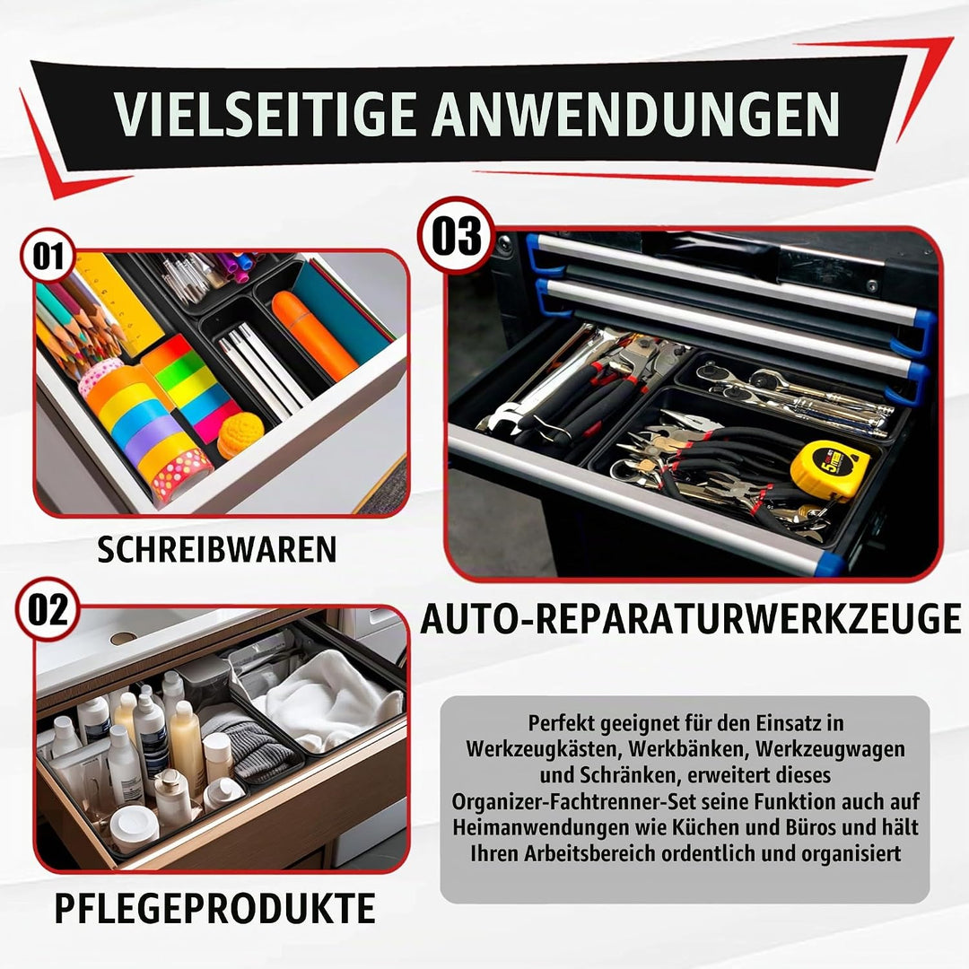 C&amp;T 46 Stück Werkzeugkoffer Organizer,Werkzeugaufbewahrung Schubladen Ordnungssystem Werkzeugkasten