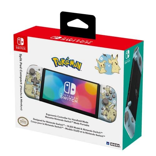 HORI Nintendo Switch Split Pad Compact (Pikachu & Mimikyu) - Ergonomic Controller for Handheld Mode