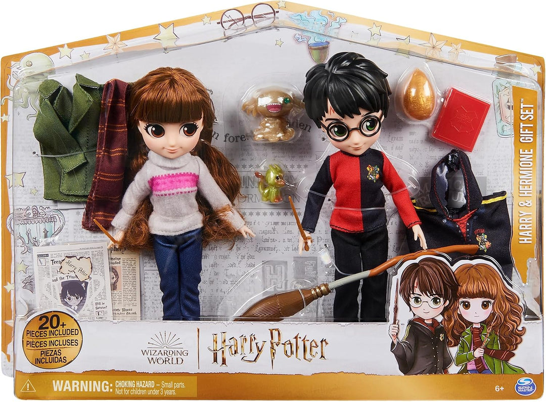 Wizarding World Harry Potter, 20,3cm grosse Harry Potter- und Hermine Granger-Puppen und Zubehörteil