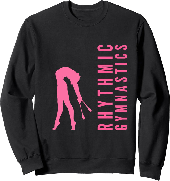 Rhythmische Sportgymnastik Gymnastik Gymnastin mit Keulen Sweatshirt