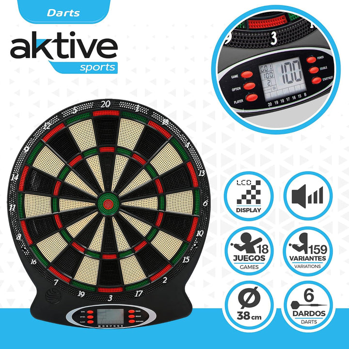 Dartboard APOLO Color Baby Elektrische Dartscheibe (Multifunktion) 18 Spiele