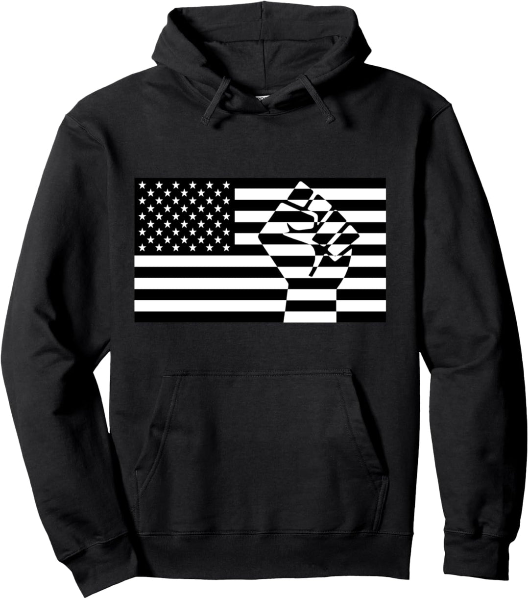Black Lives Matter Resist Faust Afroamerikaner Flagge BLM Pullover Hoodie