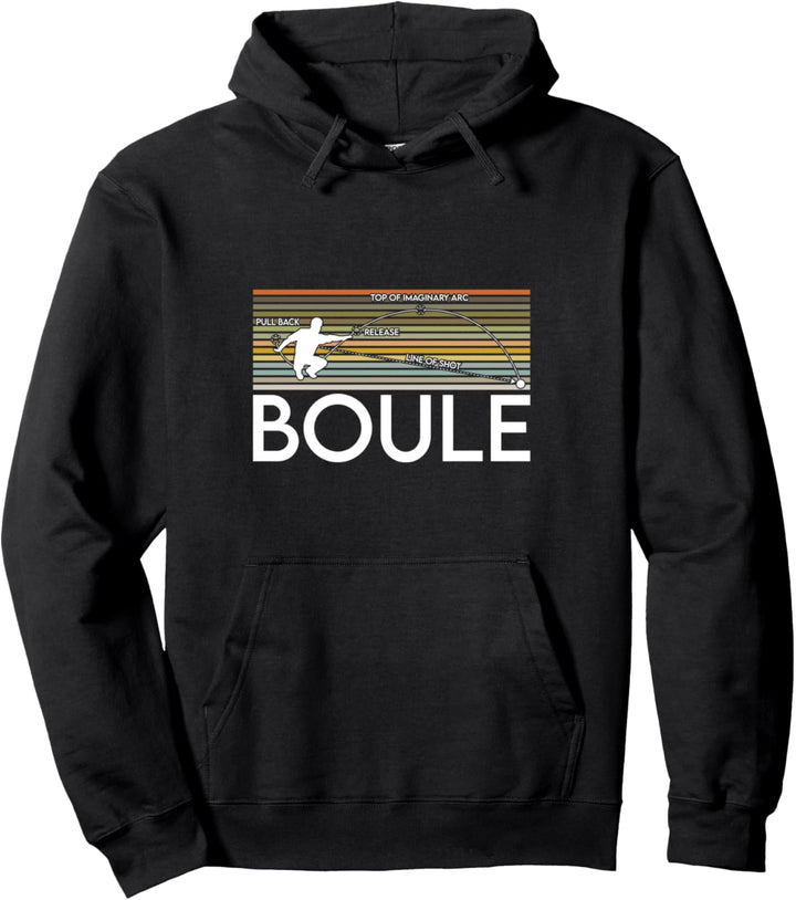 Petanqué Boccia vintage retro Wurfanleitung Boule Pullover Hoodie
