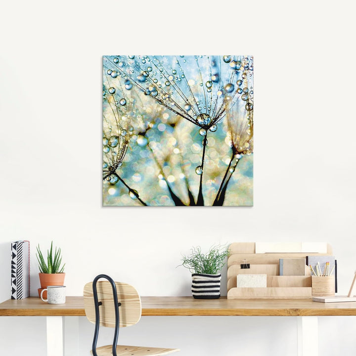 ARTland Glasbilder Wandbild Glas Bild einteilig 50 x 50 cm Quadratisch Wellness innere Ruhe Pflanzen