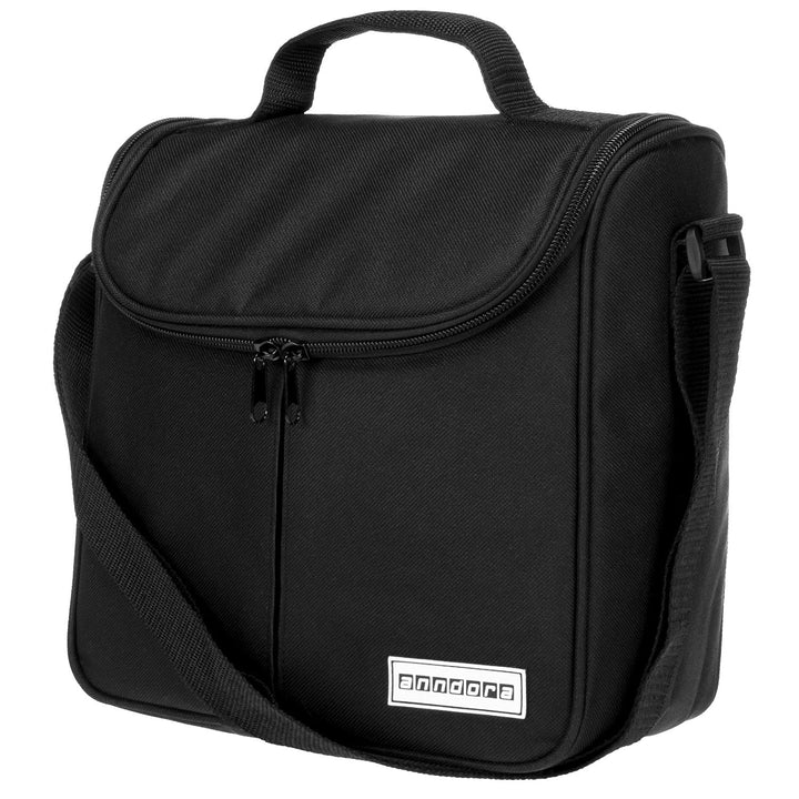 anndora Mini Kühltasche 4 Liter Vespertasche lunchbag - Farbwahl Schwarz, Schwarz