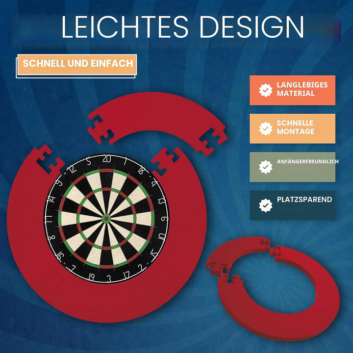 Designa Darts Dartscheiben-Umrandung, langlebig, leicht, Eva-Puzzle-Ring-Design, mehrere Farben Schw