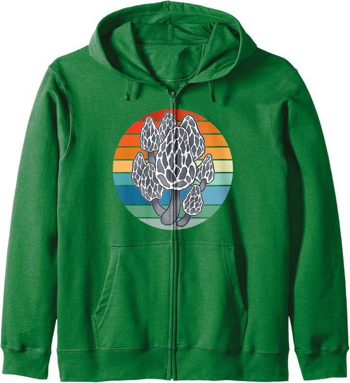 Pilze Sonnenuntergang Morels Mykophile Meme Kapuzenjacke
