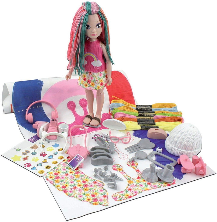 Educa 18368, My Model Doll Design Casual Puppe, DIY, Puppen selber Machen, Bastelset für Kinder ab 6