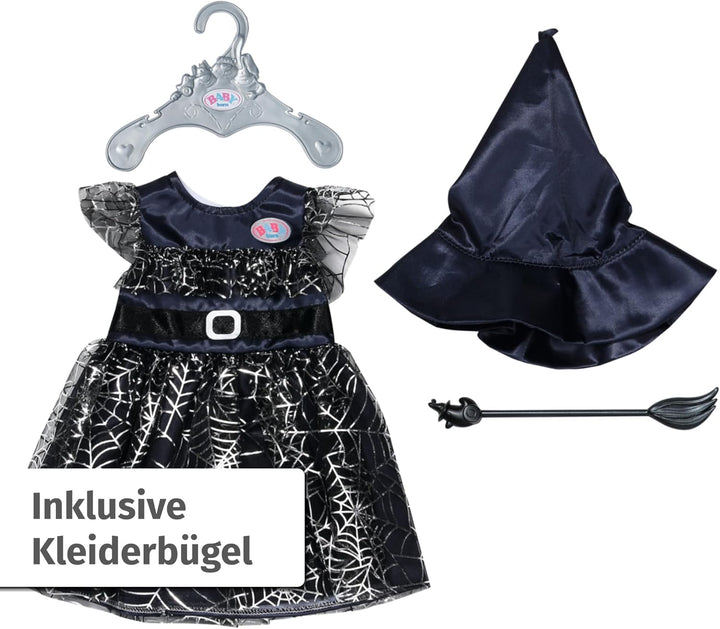 BABY born Hexenkleid mit Besen und Hexenhut, Puppenkleid für 43 cm Puppen, 836026 Zapf Creation
