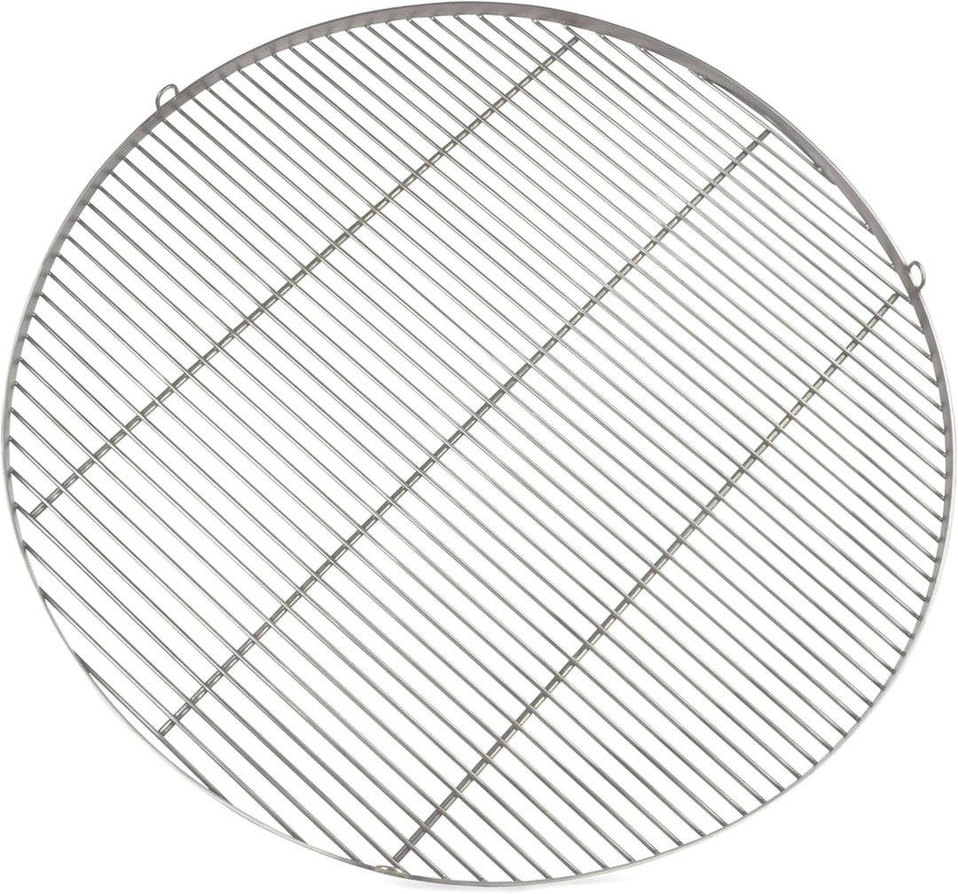 Grillrost RUND - 100cm aus Edelstahl - Handwerksprodukt - Made in Germany mit 3 Aufhängeösen Ø 100 c