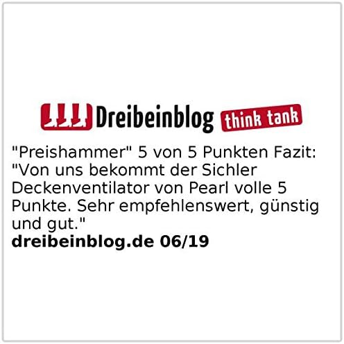 Sichler Haushaltsgeräte Deckenventilator mobil: Mobiler Decken-Ventilator mit 6 Flügeln, Timer, Aufh