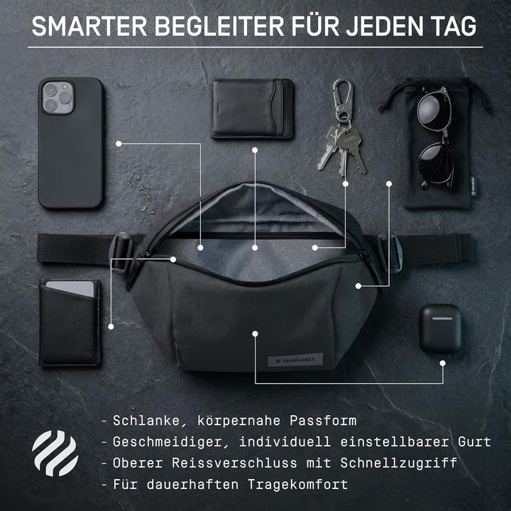 HEIMPLANET Original | Transit Line Sling Pocket | Wasserfeste Hüfttasche aus hochwertigem DYECOSHELL