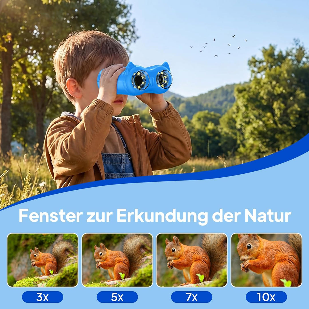 Ashfly Mikroskop für Kinder und Fernglas für Kinder, 1000X USB 2-in-1 tragbares Taschenmikroskop, 4K