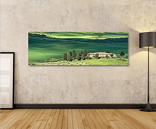 islandburner Bild Bilder auf Leinwand Toskana V3 Italien Frühling Panorama XXL Poster Leinwandbild W