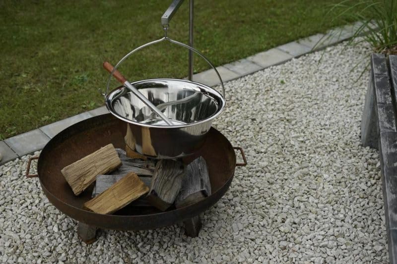 Gulaschkessel 20 Liter mit Deckel Edelstahl für Grillgalgen XXL