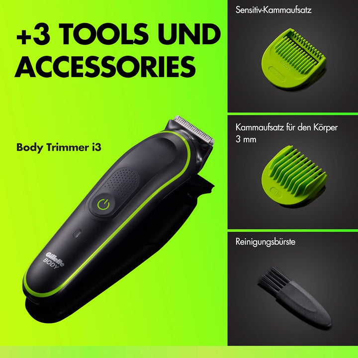 GilletteLabs i3 Body + Intimate Trimmer Herren mit SkinFirst-Technologie — Intimrasierer Mann für Kö