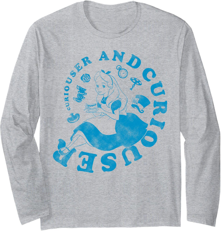 Disney Alice In Wonderland Curiouser And Curiouser Langarmshirt