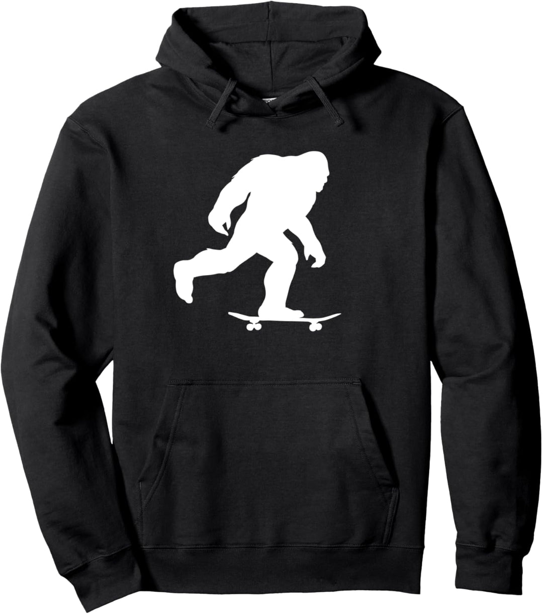 Bigfoot on Skateboard funny Skateboarding Bigfoot Pullover Hoodie