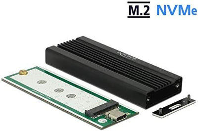 DeLock Externes Gehäuse USB 3.1 für M.2 NVMe, 2280, 2260, 2242 und 2230, PCIe SSD, USB 10 Gbps, USB