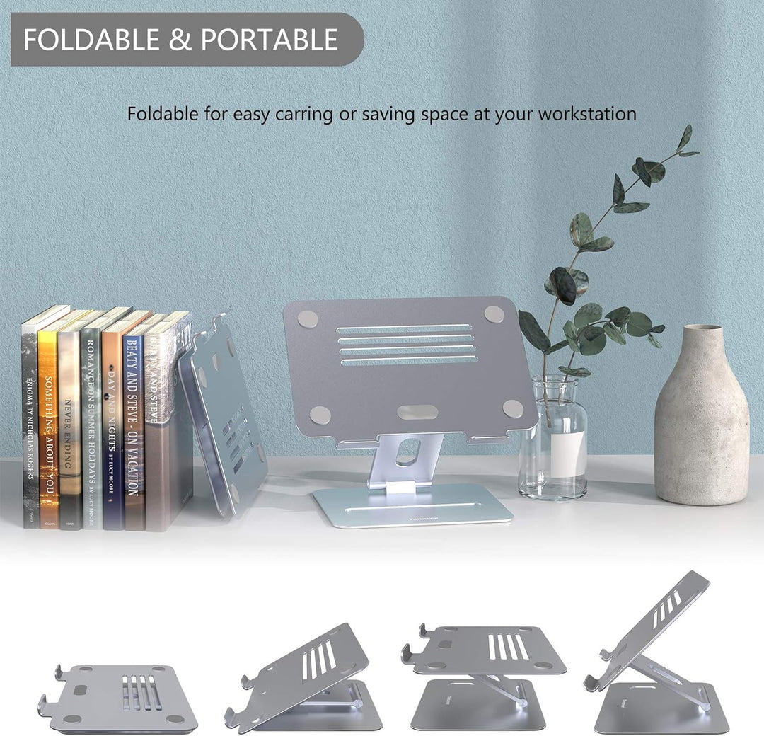 Yanavee Laptop Ständer, Premium Aluminium Laptop Computer Ständer Höhenverstellbar, Ergonomisch Note