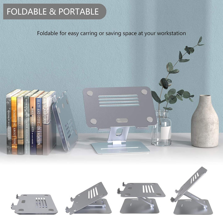 Yanavee Laptop Ständer, Premium Aluminium Laptop Computer Ständer Höhenverstellbar, Ergonomisch Note
