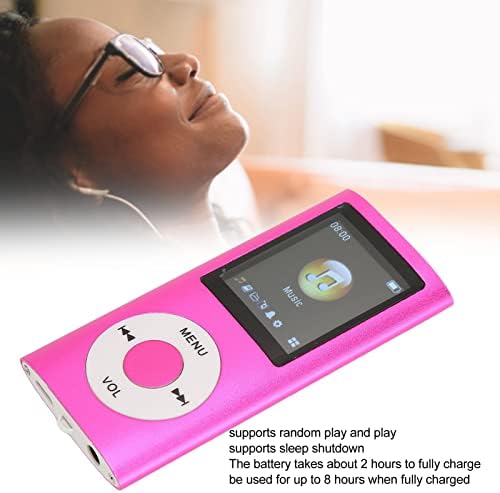 MP3-Player mit Bluetooth, Musik-Player mit Integriertem HD-Lautsprecher, 1,8-Zoll-LCD-Bildschirm, Hi