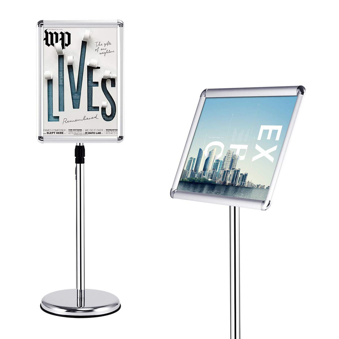 GOPLUS Infoständer Höhenverstellbar, Plakatständer Drehbar, Informationsständer DIN A3/A4, Präsentat