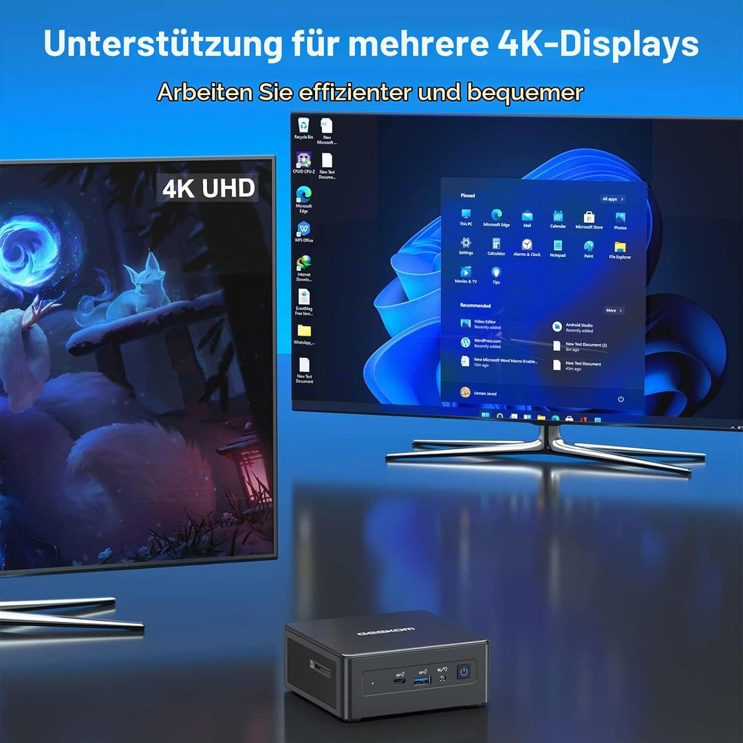 GEEKOM Mini-PC IT8 SE mit i3-8109U (bis zu 3,6 GHz), 8 GB DDR4 RAM und 256 GB SSD Ultra-leiser Kompa