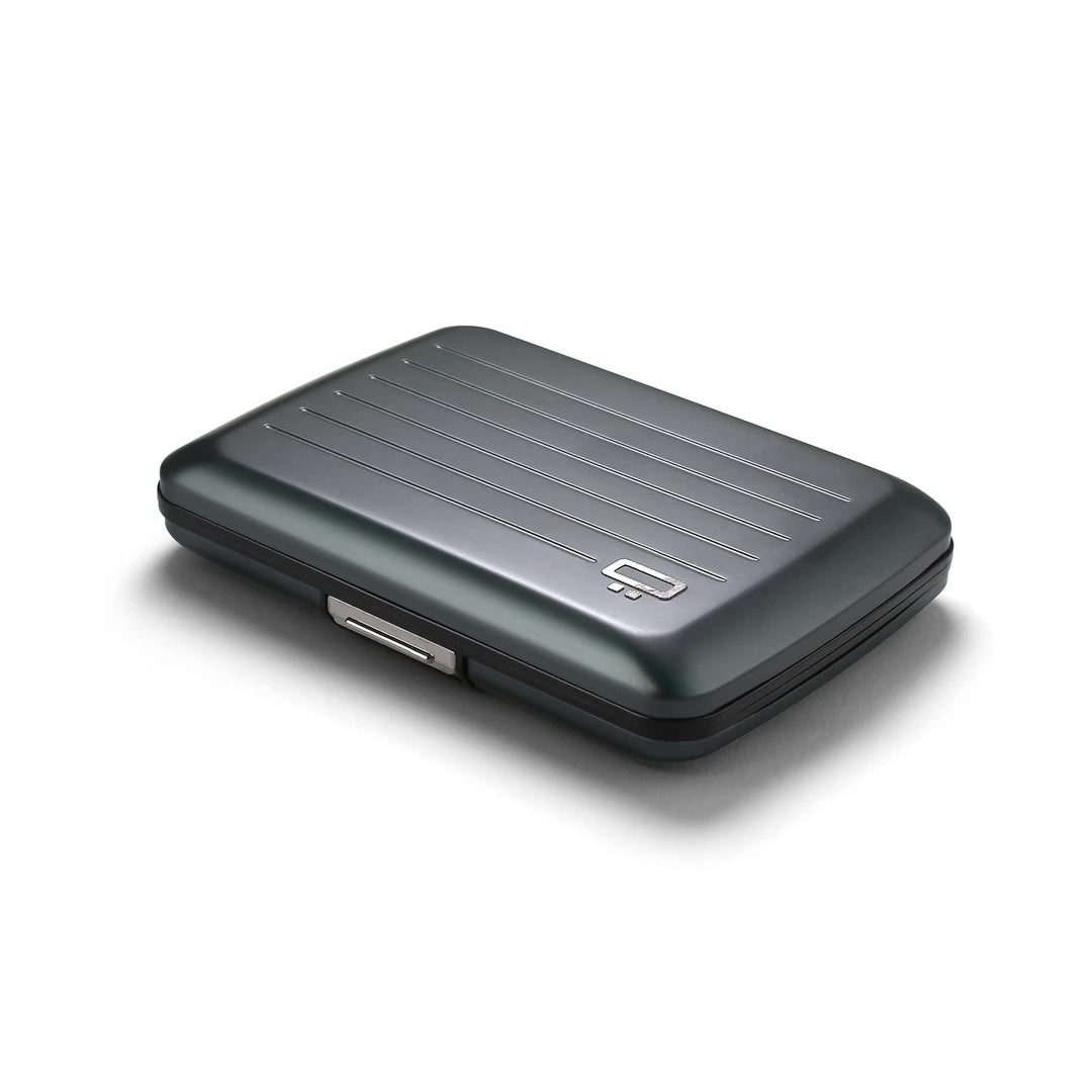 OGON Aluminium Geldbörse Smart Case V2 - Einfache Lagerung - Metallverschluss - Kartenetui mit RFID-