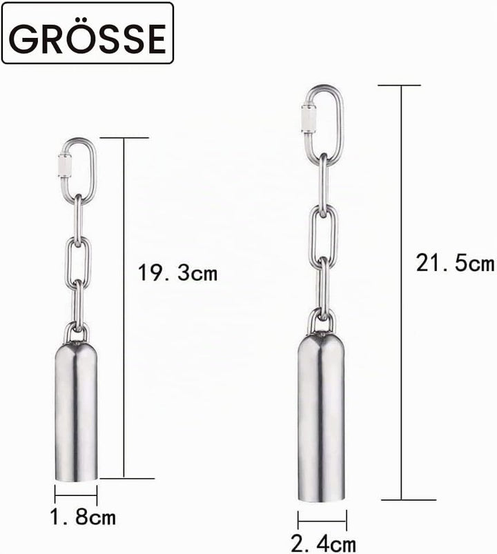 2 Stück Glocke für Papageien, Edelstahl-Glocke Spielzeug Edelstahl Glockenspielzeug, für Papagei Ara