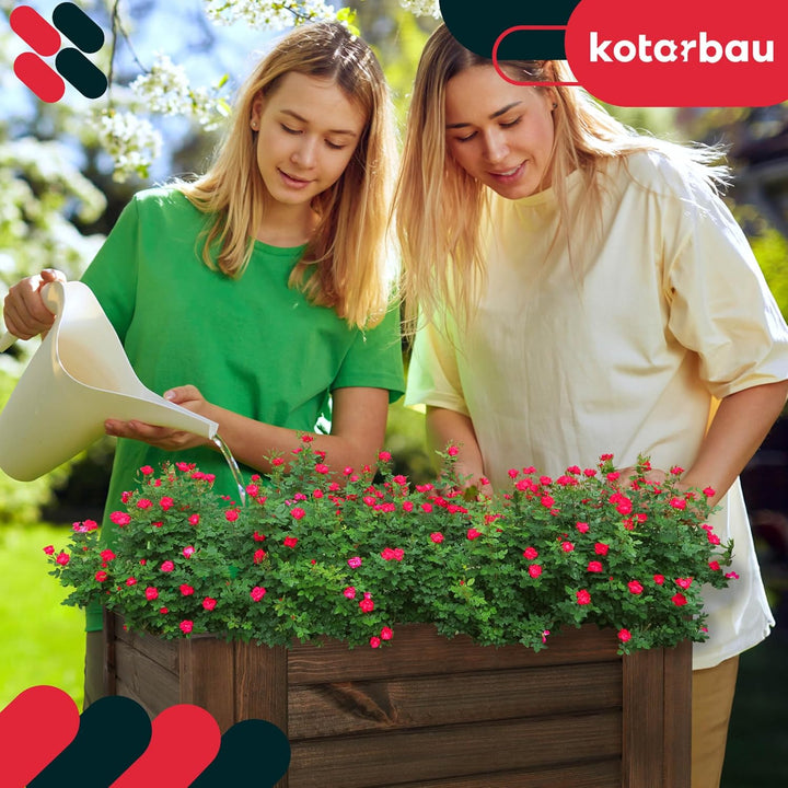 KOTARBAU® Blumenkasten - 50 x 50 x 30 cm - Pflanzkasten mit Vlies - Pflanzkübel gross aussen - Balko