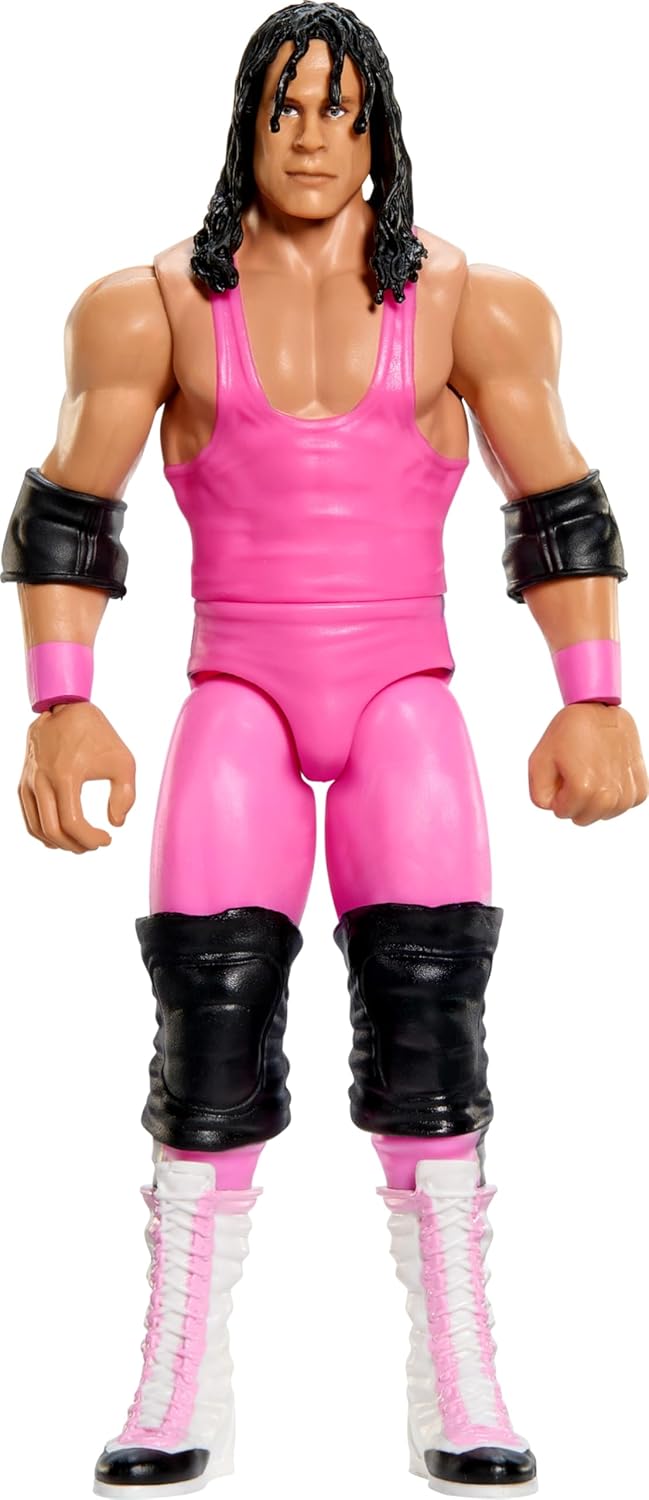 Mattel WWE Actionfigur, 15,2 cm grosses Sammlerstück Bret "Hit Man" Hart mit 10 Artikulationspunkten