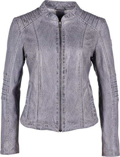 Gipsy Kurze sportliche Damen Lederjacke Übergangsjacke aus Lammleder mit Steppung - GWJuana S22 LONT
