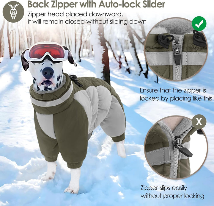 AOFITEE Winteroverall für Hunde - Wasserdichter Hundemantel für Kleine Hunde mit Beinen, Winter Warm