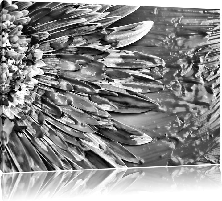 Pixxprint Bunte Blumenkunst / 100x70cm Leinwandbild bespannt auf Holzrahmen/Wandbild Kunstdruck Deko