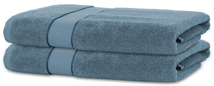 BANANALU 2 Handtücher Set 50x100cm 100% Baumwolle Gästehandtücher Handtuch Copen Blue 1 - Copen Blue
