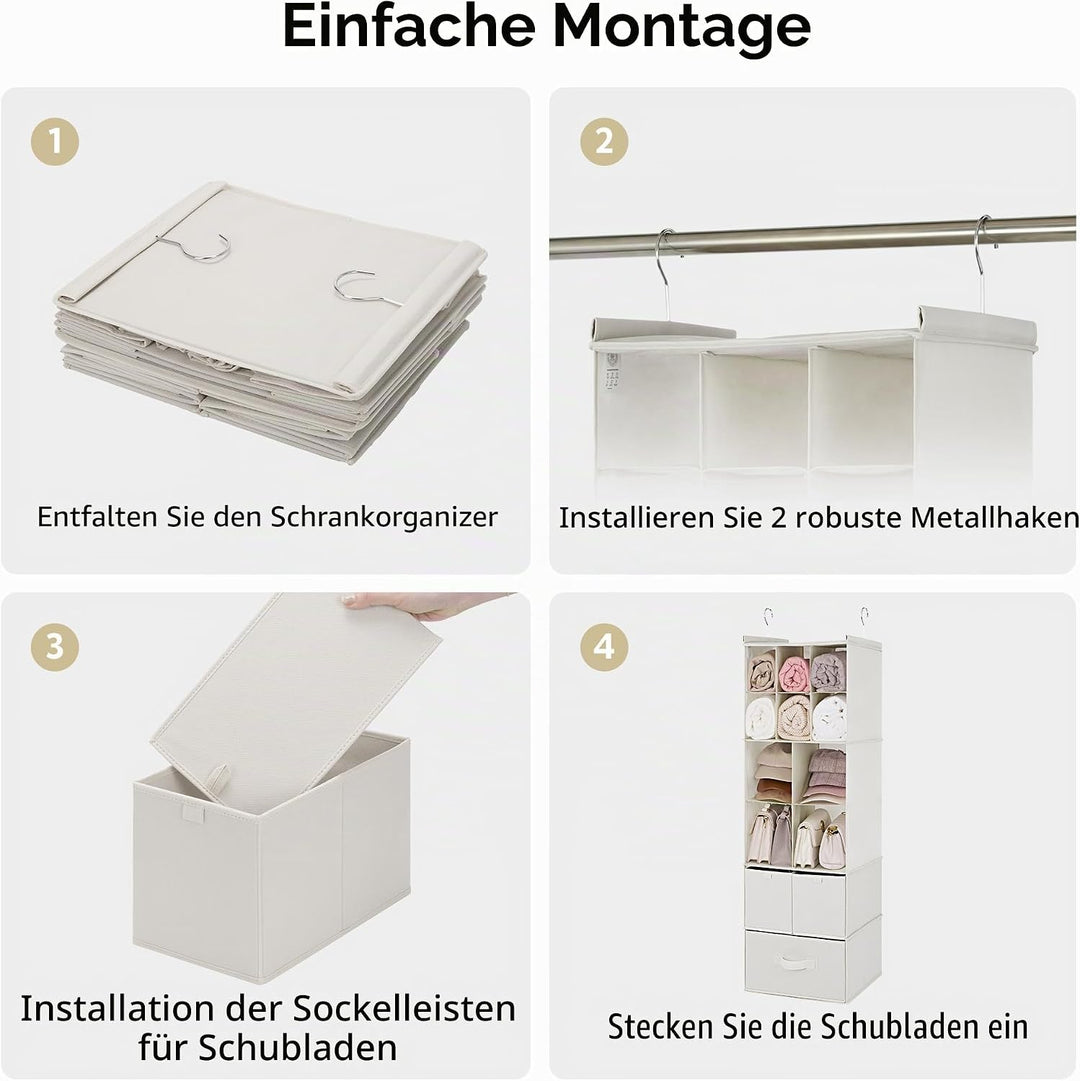 GRANNY SAYS Hängender Schrankorganizer mit Schubladen, 6 Regalteiler Hängender Schrankorganizer, tra