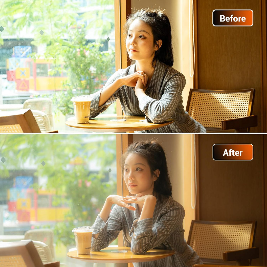 82mm 3in1 Black Mist 1/4 Filter&ND&CPL Filter,Variabler ND2-32 (Blende 1-5) Polarisationsfilter,Nitt