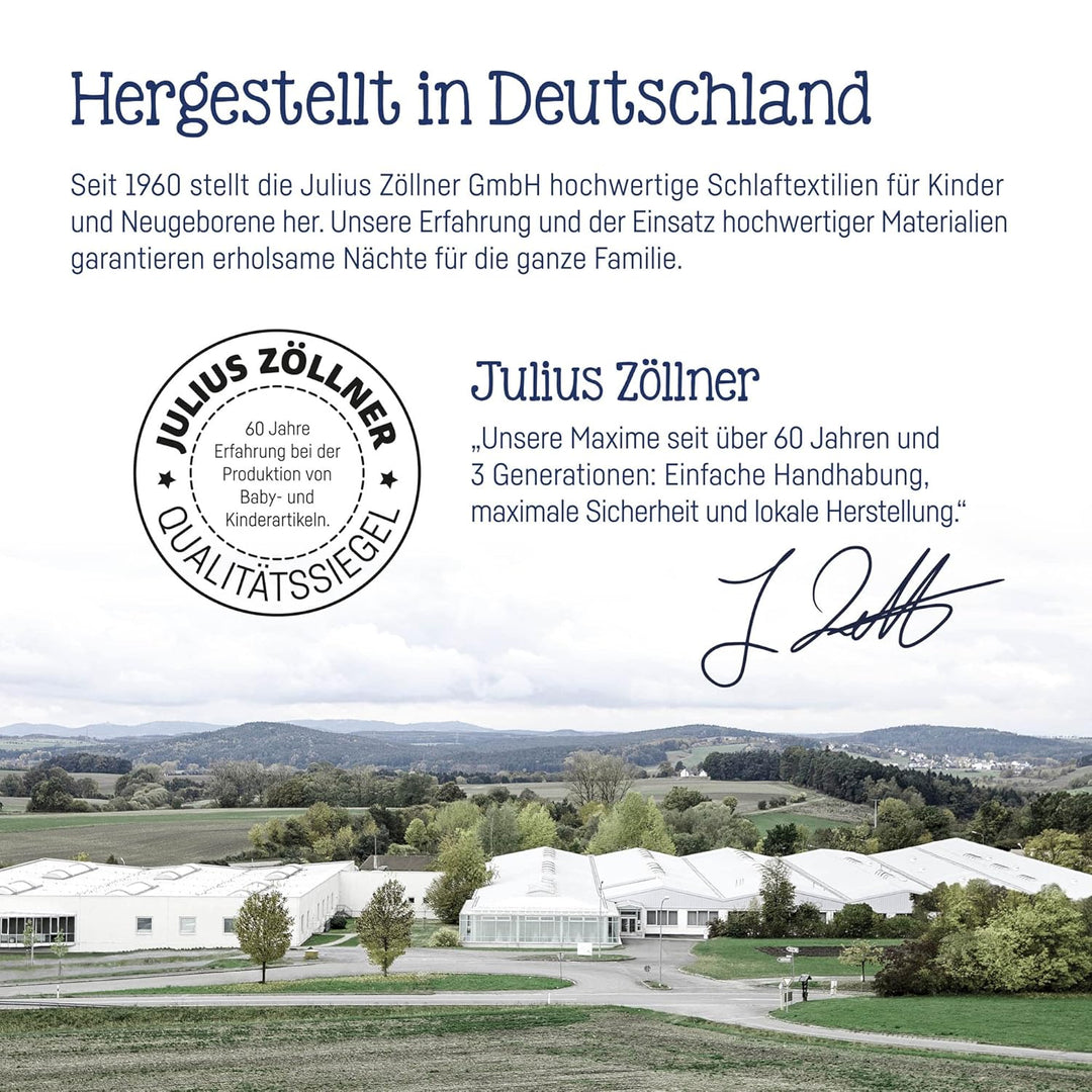 Julius Zöllner 85000 40100 - Bettwäsche Uni, Grösse: 80x80 cm / 35x40 cm, uni weiss Uni Weiss 80x80