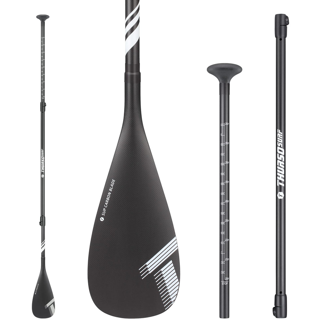 THURSO SURF Carbon Elite SUP Paddel Vollständiges Carbonfaser Paddel Board Paddel Kajakblatt Konvert
