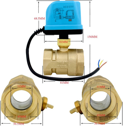 OemClima 2 Wege motorkugelhahn kugelventil elektrisch 12v 24v DC 2 Wege ventil elektrisch 1/2 3/4 1