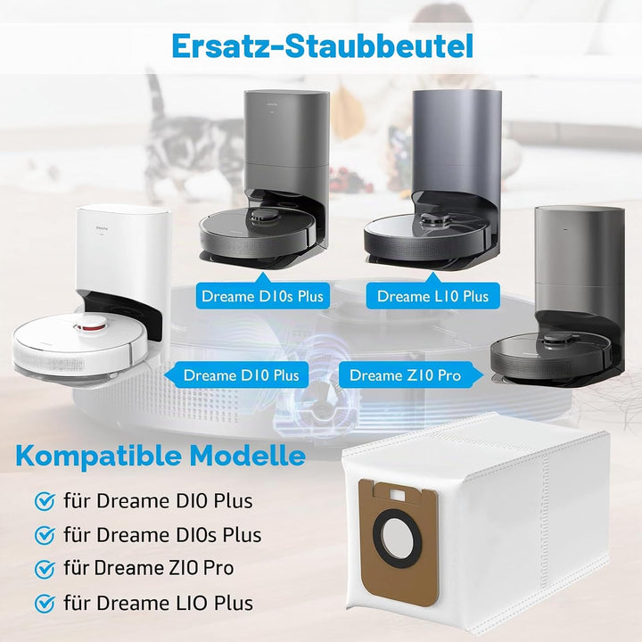DOBIGER 10 Stück Staubbeutel Kompatibel mit Dreame D10 Plus / D10s Plus / L10 Plus, D10