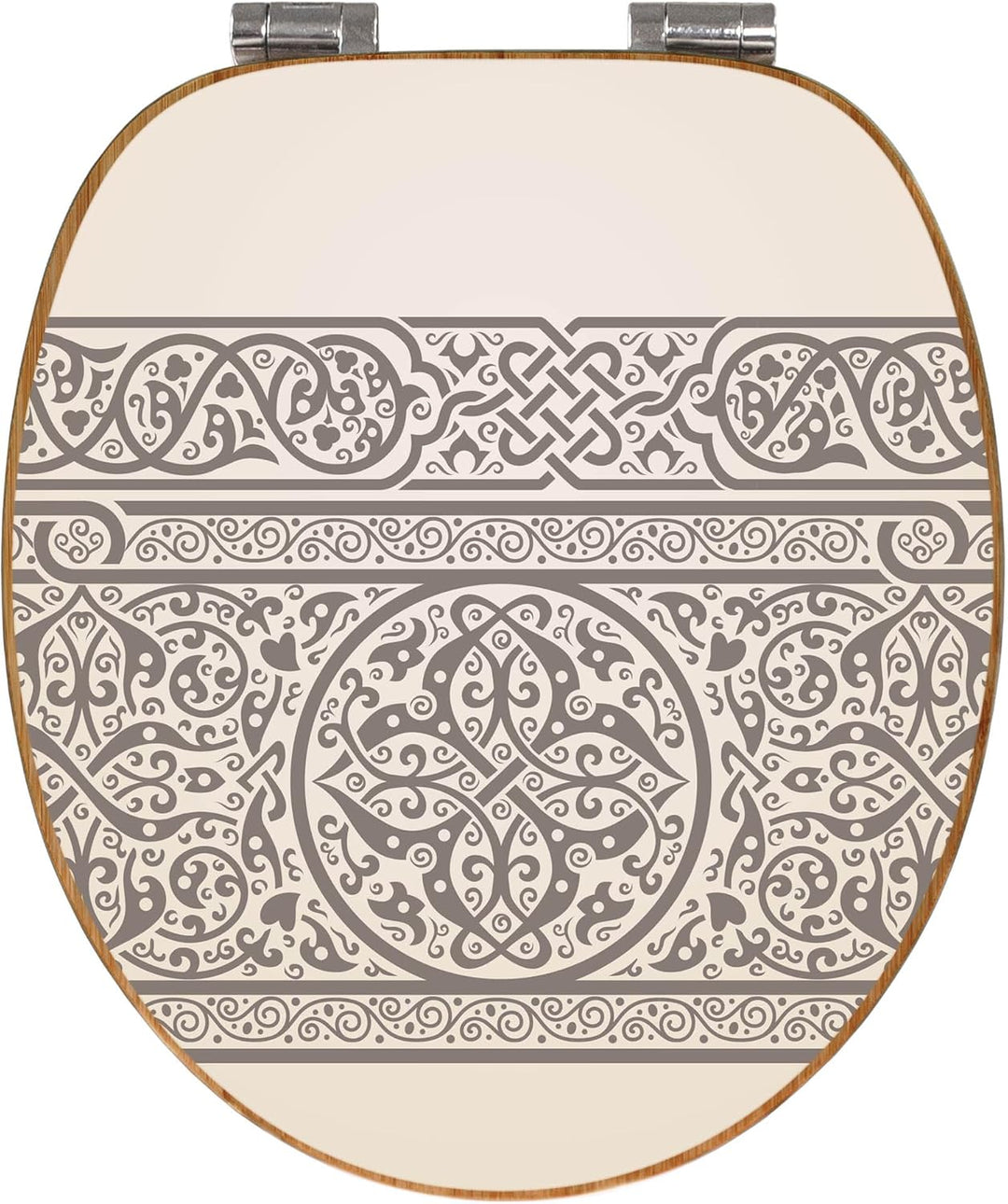 banjado Design WC Sitz Bambus Absenkautomatik 45,8x37,5cm - Toilettendeckel mit Absenkautomatik Holz