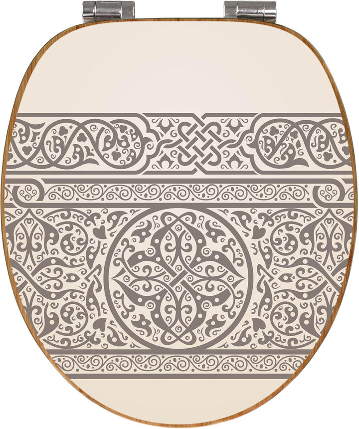 banjado Design WC Sitz Bambus Absenkautomatik 45,8x37,5cm - Toilettendeckel mit Absenkautomatik Holz