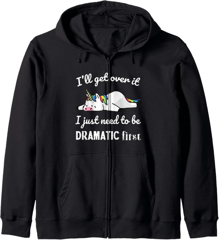 Funny Lazy Unicorn I'll get over it Kapuzenjacke