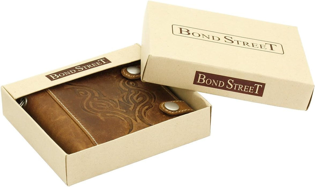 BondStreet 16054-2 Bikerbörse mit Kette Münzbörse, Natur
