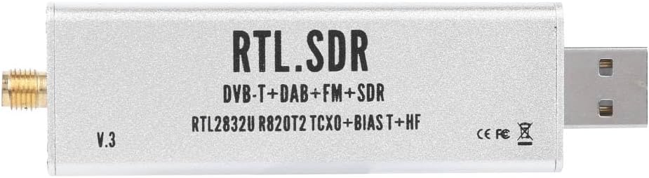 Elprico RTL SDR Stick, 0,1-MHz-1,7-GHz-Vollbandempfänger RTL SDR Funkkommunikationssystem-basiertes