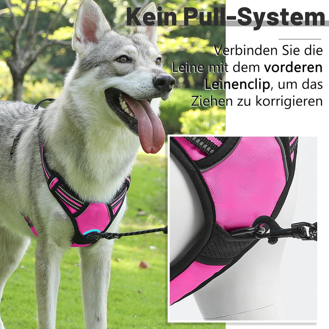 Demigreat Hundegeschirr Mittelgrosse Grosse Hunde, Anti Zug Hundegeschirr Gepolstert mit Griff, Atmu
