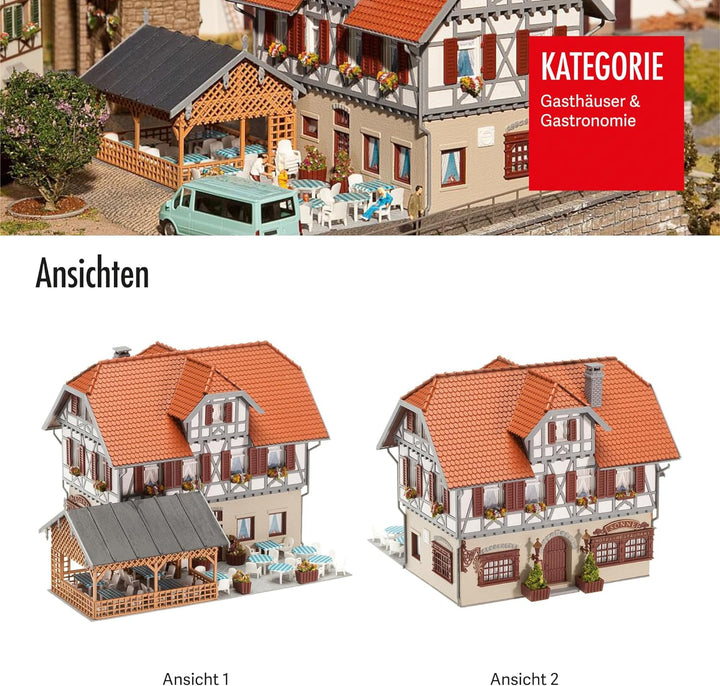 Faller FA130438 - Gasthaus Sonne mit Laube, 18.5 x 7.7 x 27.9 cm