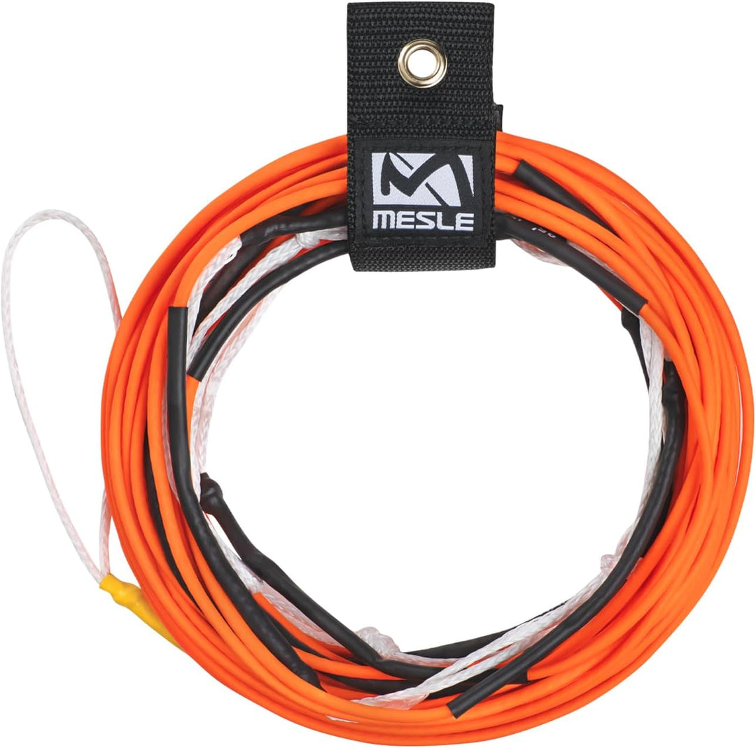 Mesle Wakeboard Leine Ten 80', Silikon-Seil ohne Stretch, 7 Sections schwimmend orange, orange